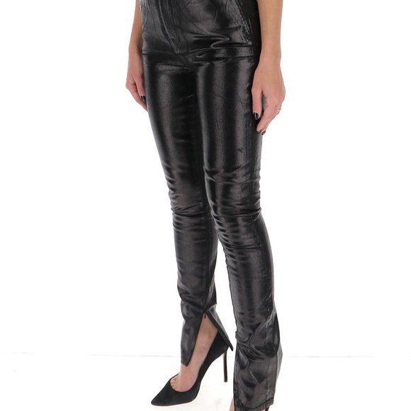 Saint Laurent  High Waisted Shiny Effect Jeans - Picture 5 of 16